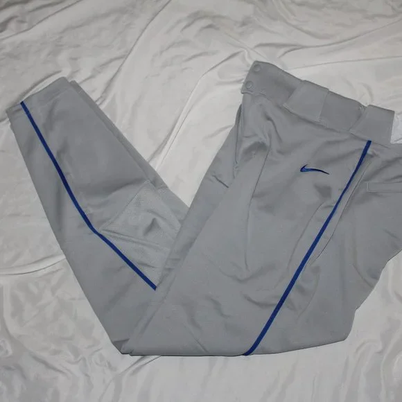 nike baseball pants royal blue piping